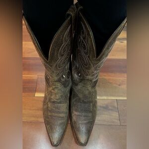 GUC Brown Leather Cowboy Boots Size 8.5-9